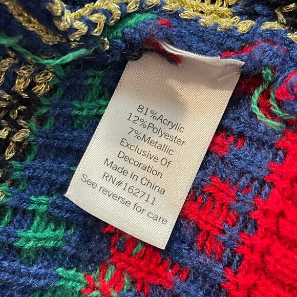 Celebrate Together Space Santa Claus Astronaut Ugly Christmas Sweater Large - Picture 5 of 5